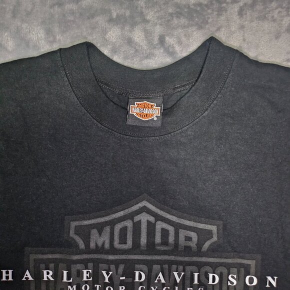 VINTAGE Harley Davidson Men's 2XL Black Motorcycle Tank Top Y2K Edmonton Alberta - Picture 5 of 8
